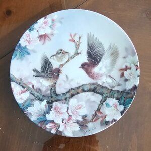 Lena Liu Collectible Plate Mint Condition Song Birds Melody At Daybreak